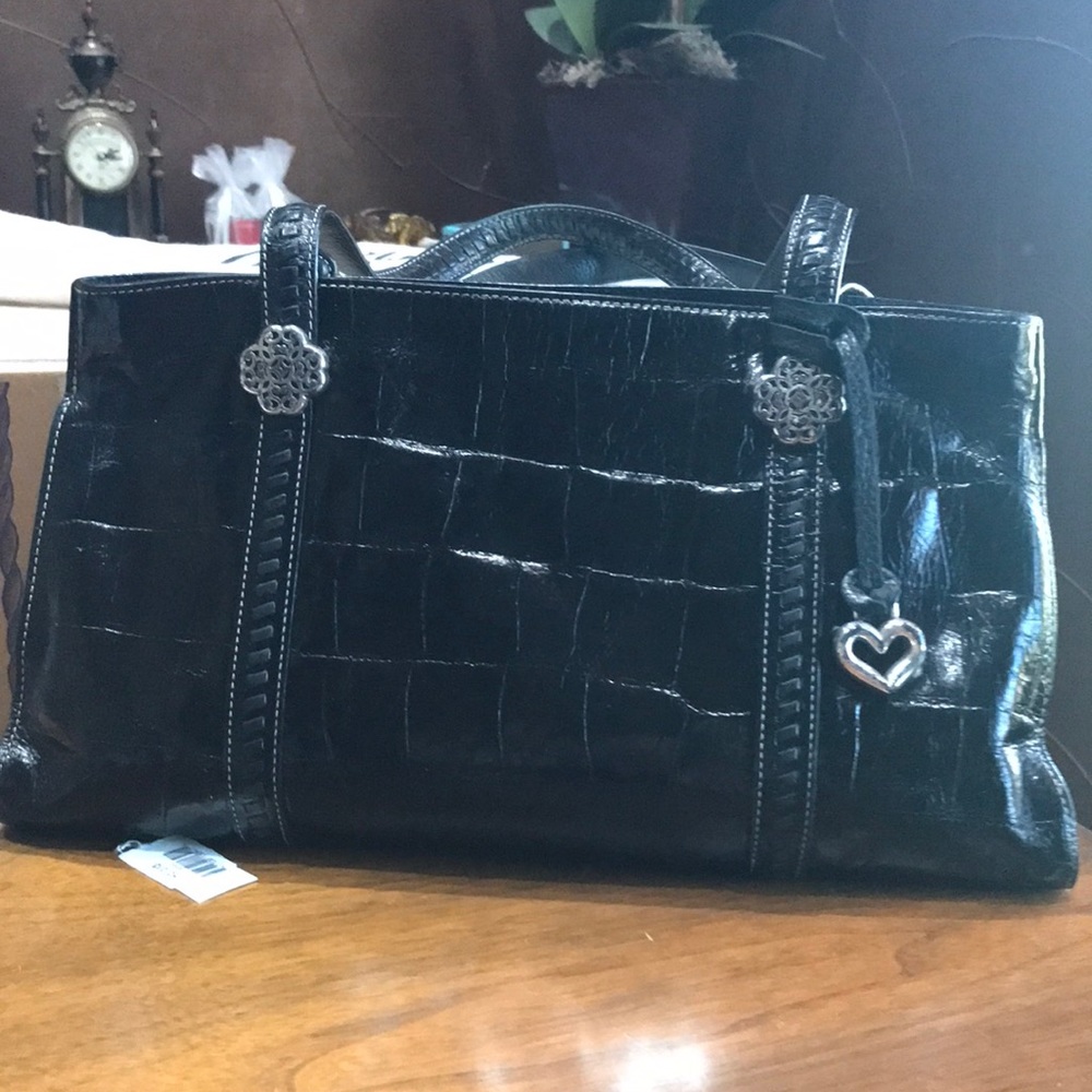 Black Brighton Sienna tote bag with dust bag.